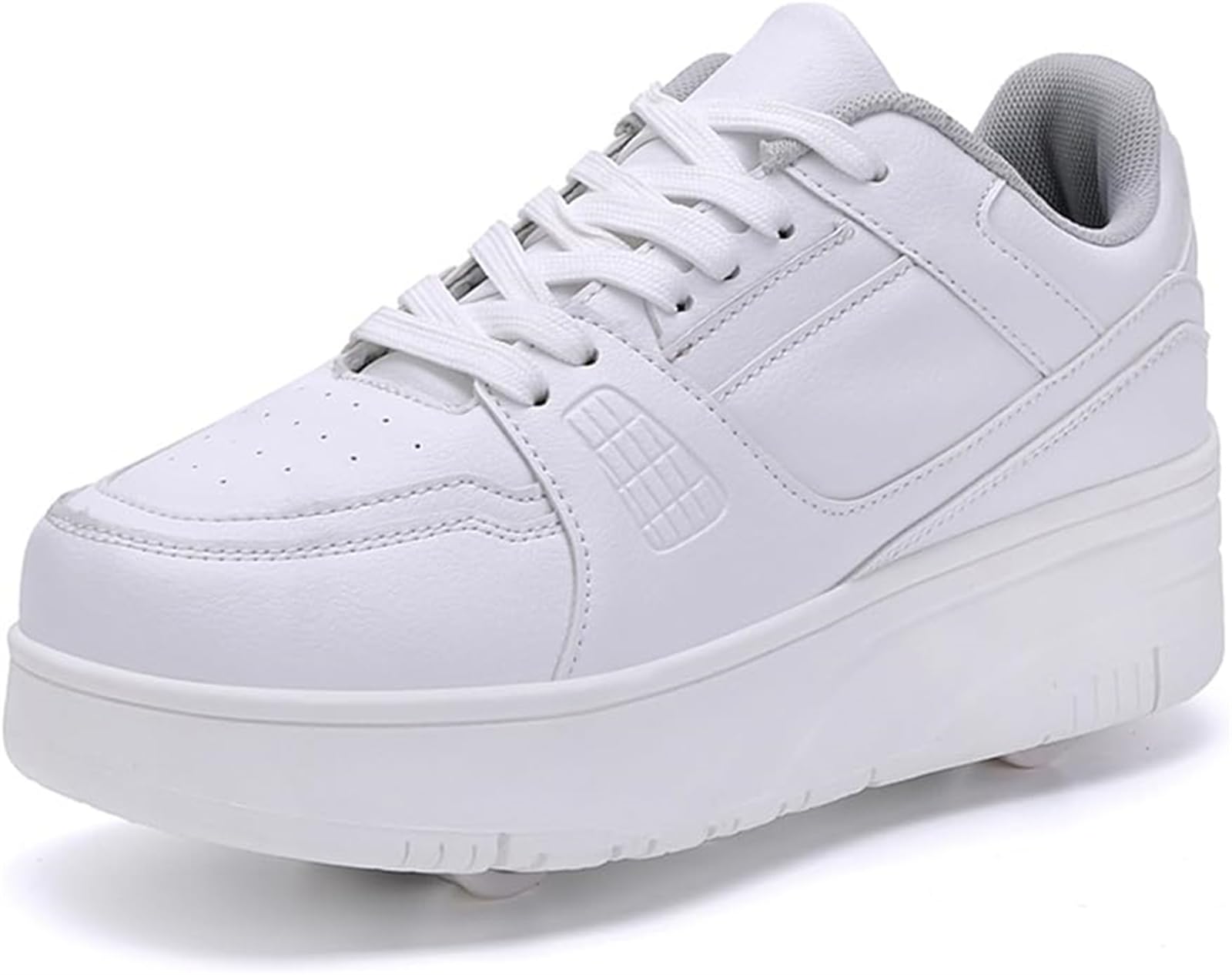 Chaussures à Roues pour Enfants, Roller Skates 2-en-1 avec 4 Roues Rétractables, Trainers Skateboard Shoes Multifonction