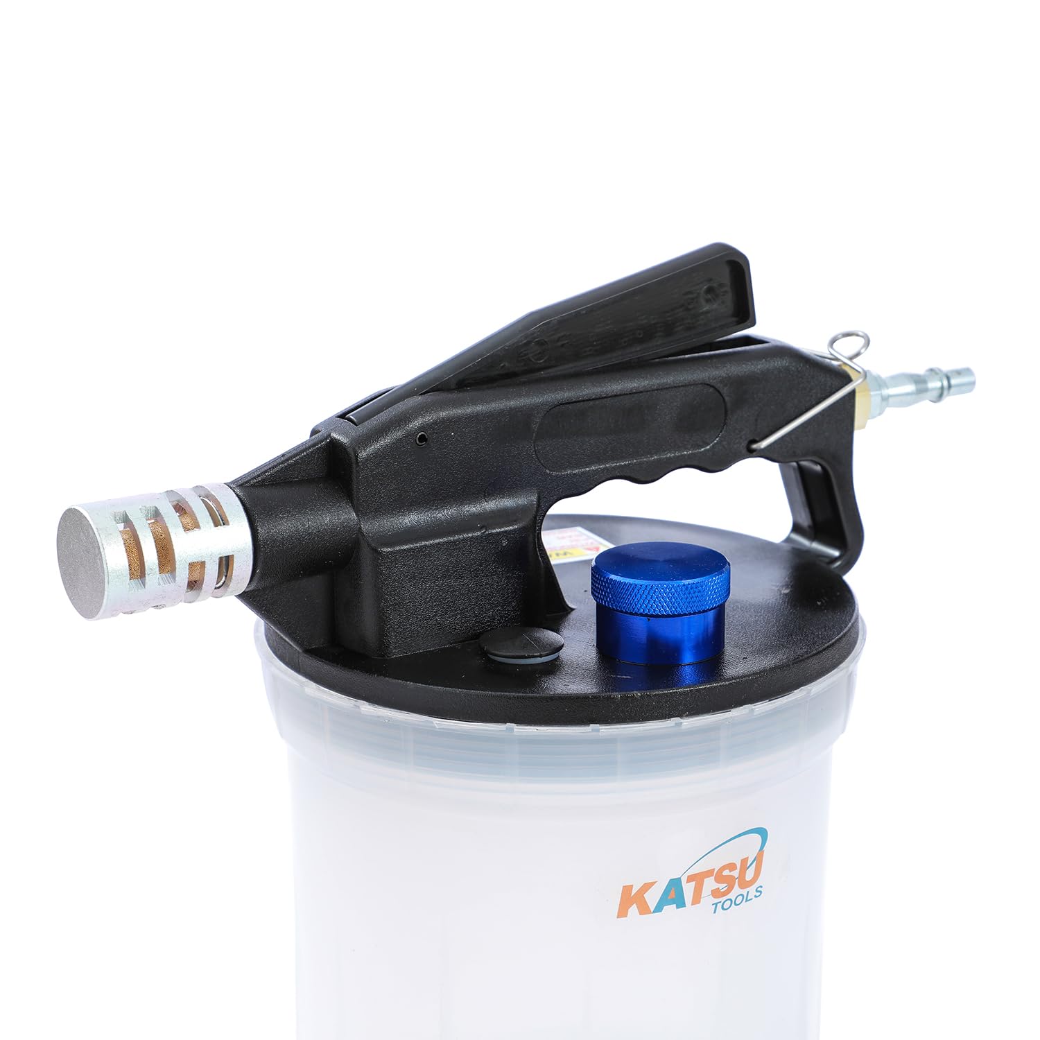 KATSU Tools Kit di spurgo pneumatico del liquido dei freni, 2 litri, con bottiglia di riempimento da 1 litro, adatto per la maggior parte dei sistemi frenanti standard e ABS, per auto, camion