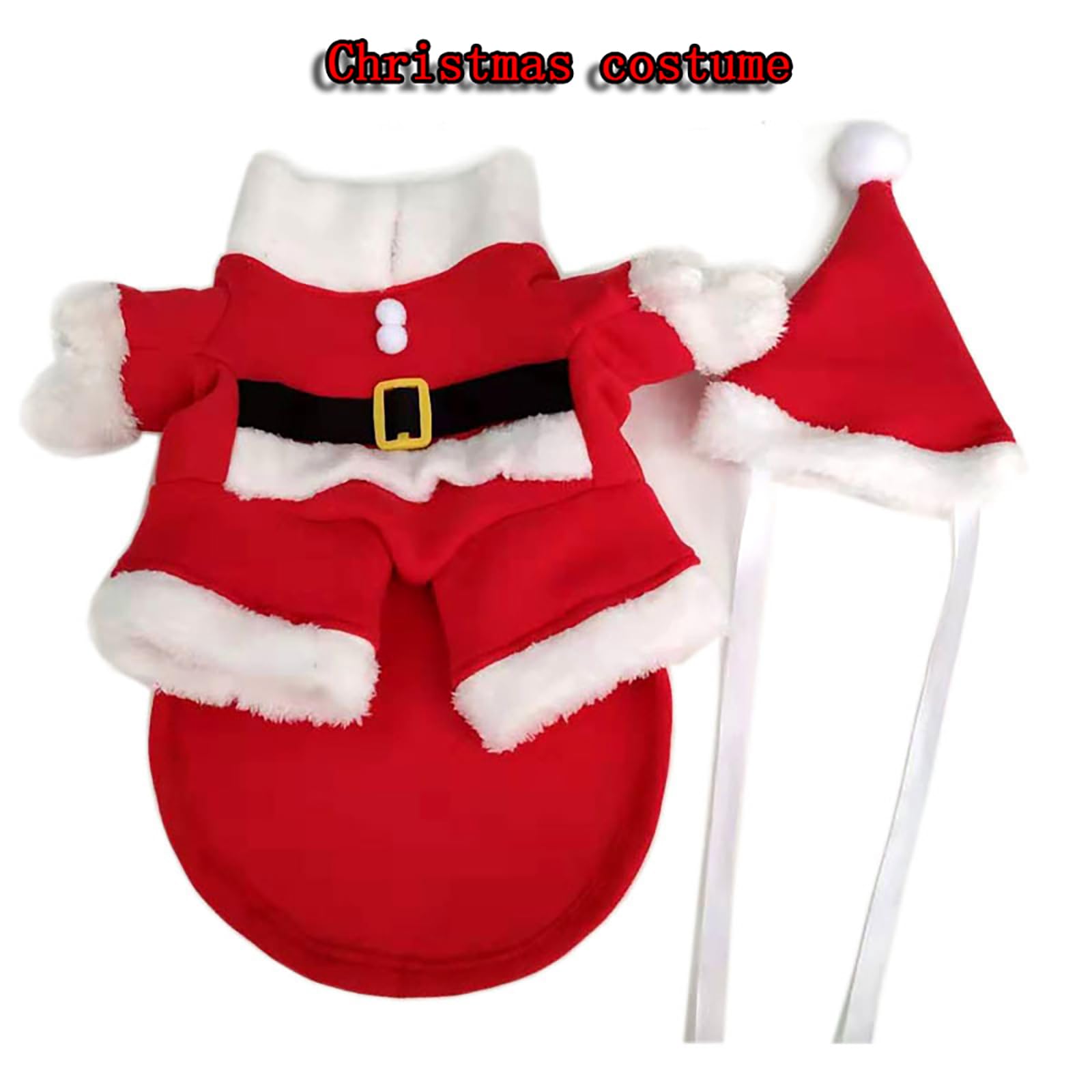 Disfraz de Papá Noel para perro de Navidad, ropa de Papá Noel, sombrero para mascotas, perros, gatos, fiesta, Año Nuevo, divertido cosplay (XXL)