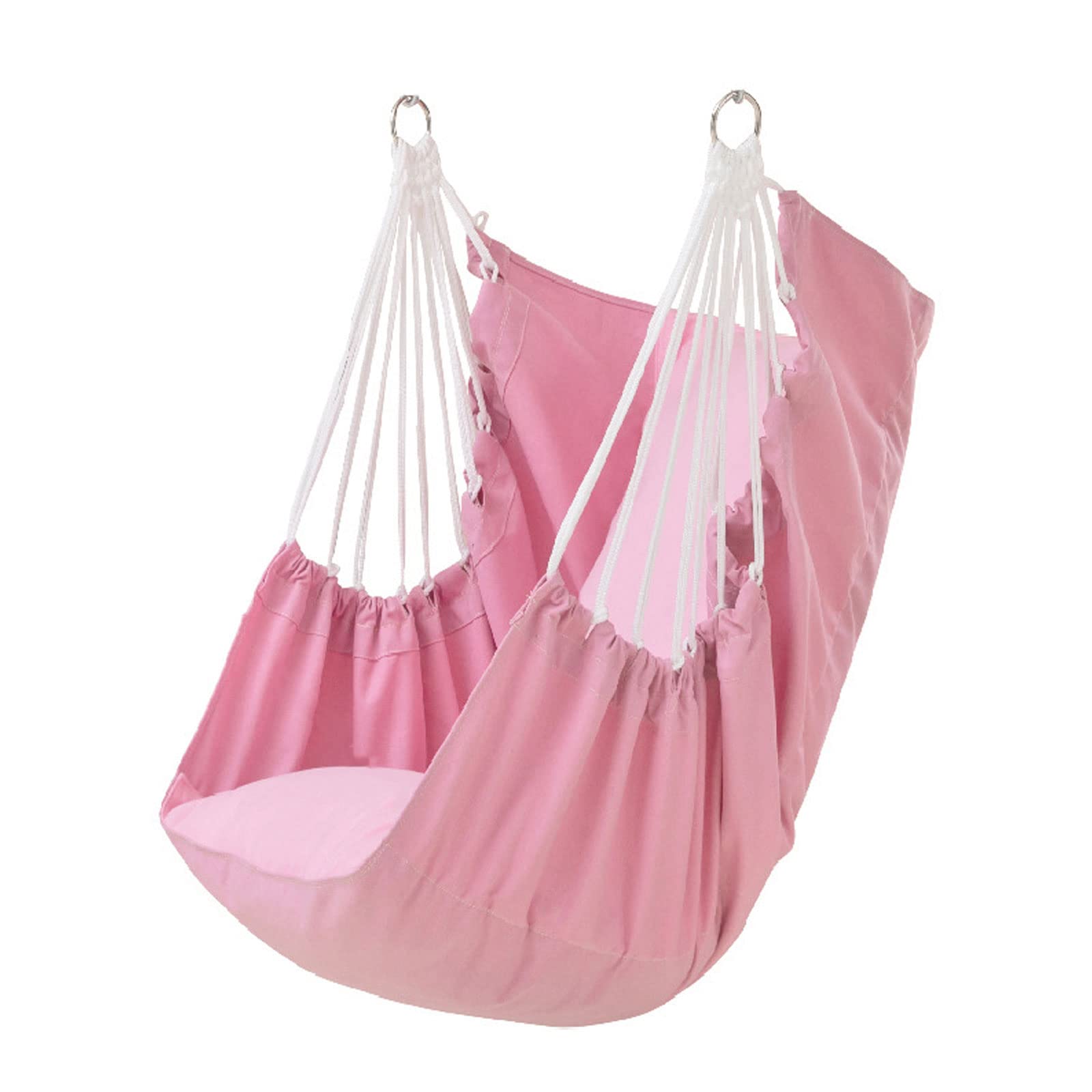 SRHWBF Durabilidad Silla Colgante Extendida De Una Pieza Columpio De Cuerda, Tejido De Algodón De Calidad para Una Comodidad Superior Colgante 3 Cojines Incluidos (1)