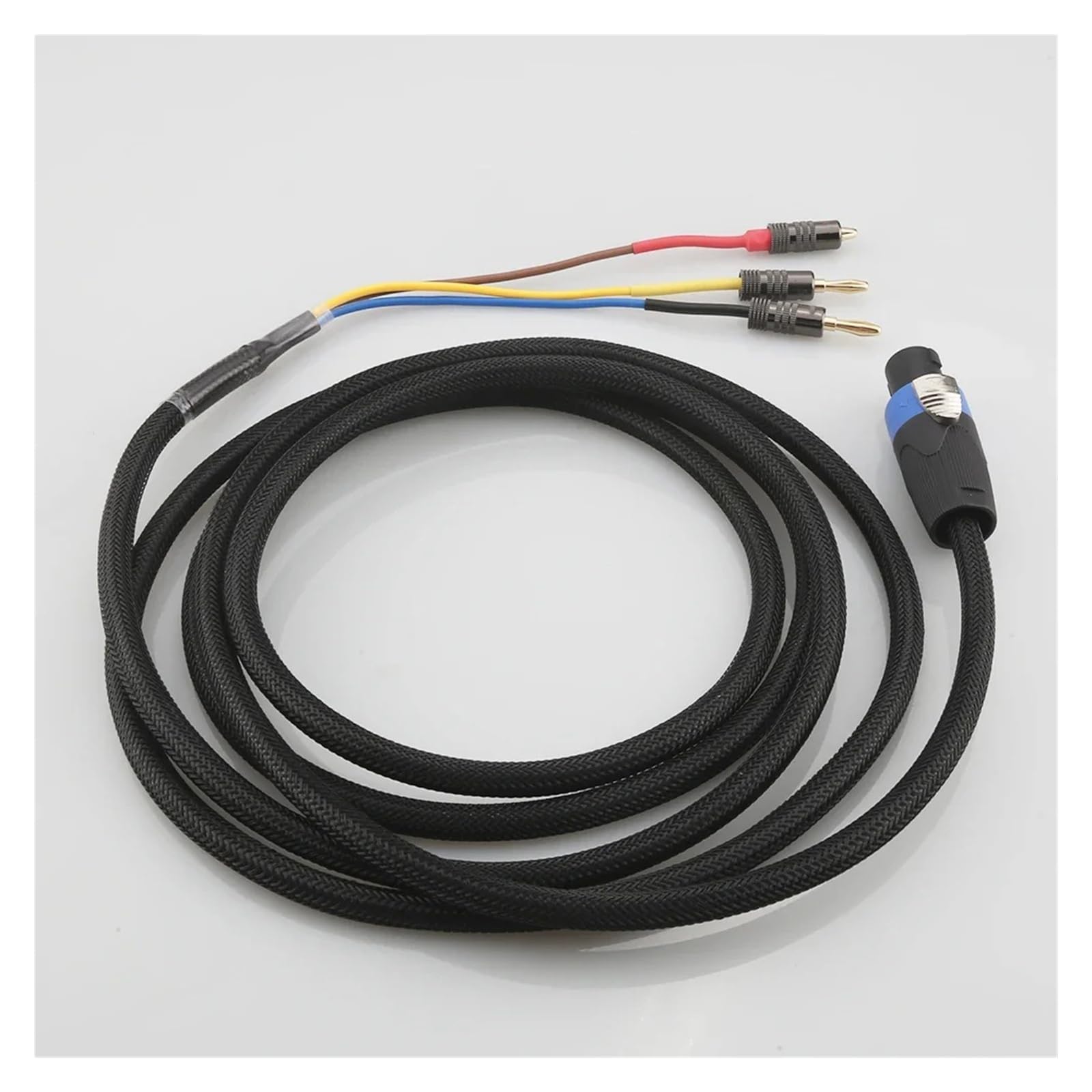 HiFi 3-przewodowy kabel głośnikowy do subwoofera, kabel głośnikowy do końca banana, do akustyki REL/MJ (1 m)