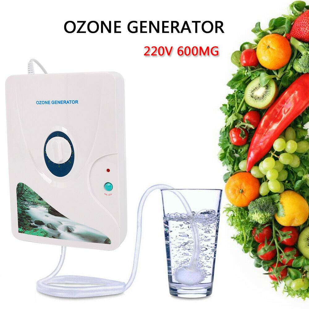 Ozon Generator 600 mg/h oczyszczacz powietrza, ozonator, 60 minut, timer, dezodoryzator wody, sterylizator wody, biały, do domu, biura