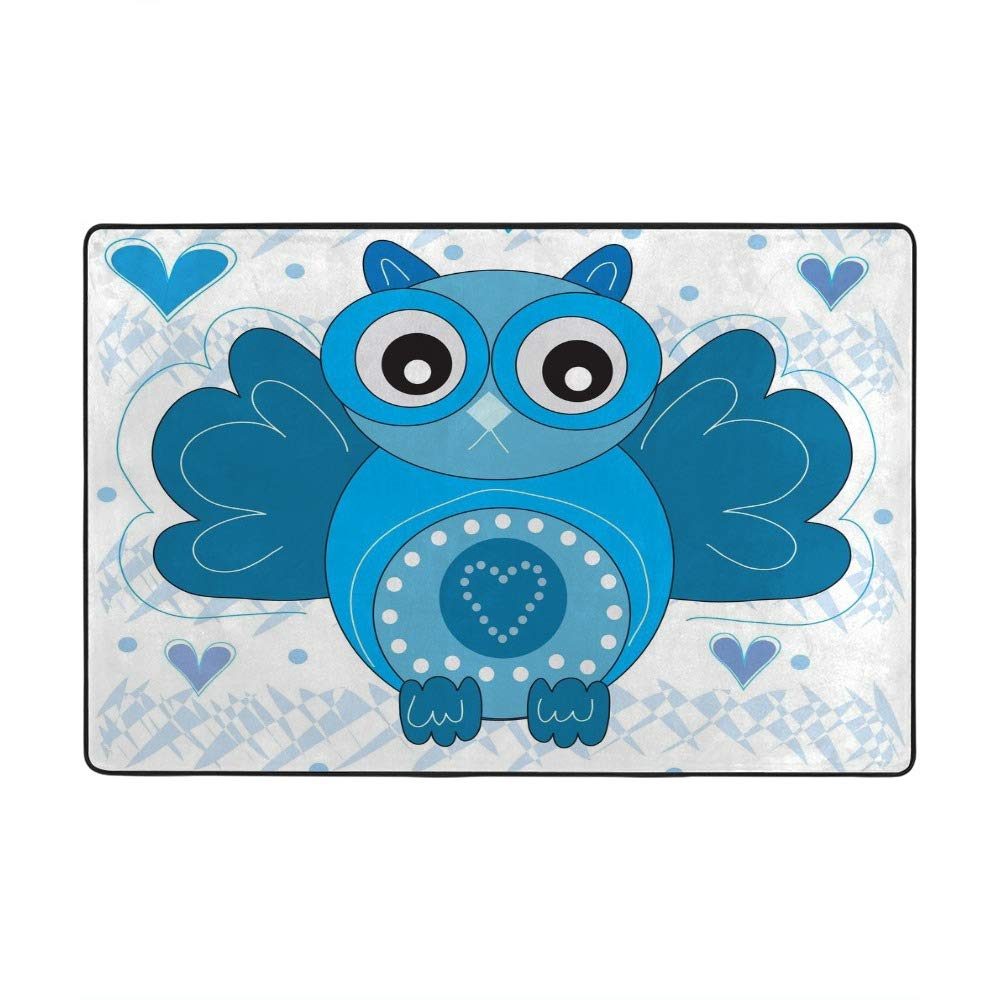 Tapis moderne CHEHONG grand tapis de maison motif hiboux tissu polyester salon