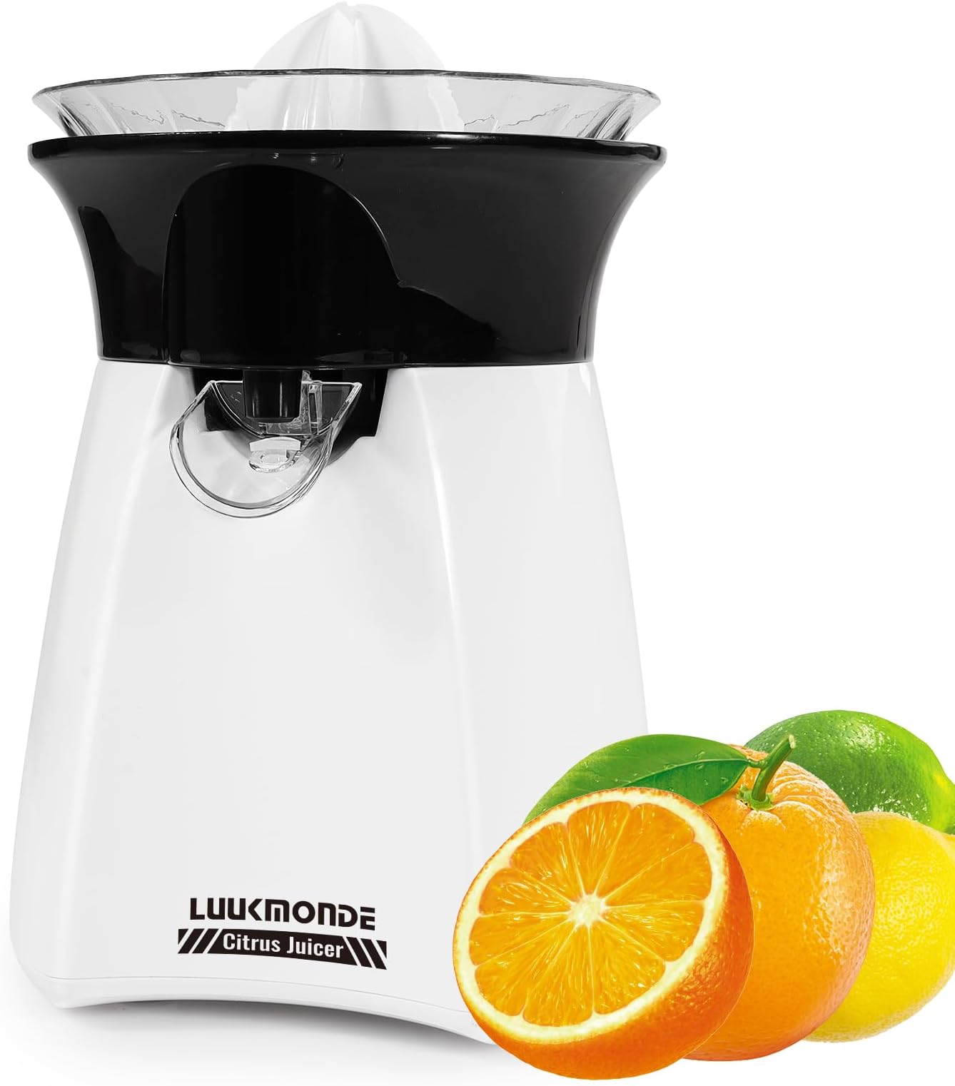 Electric Citrus Juicer with Lockable Spout - Electric Lemon Squeezer & Orange Juicer with Powerful Motor - Ideal for Orange, Lemon, Lime, and Grapefruit - D-8016A, Beige