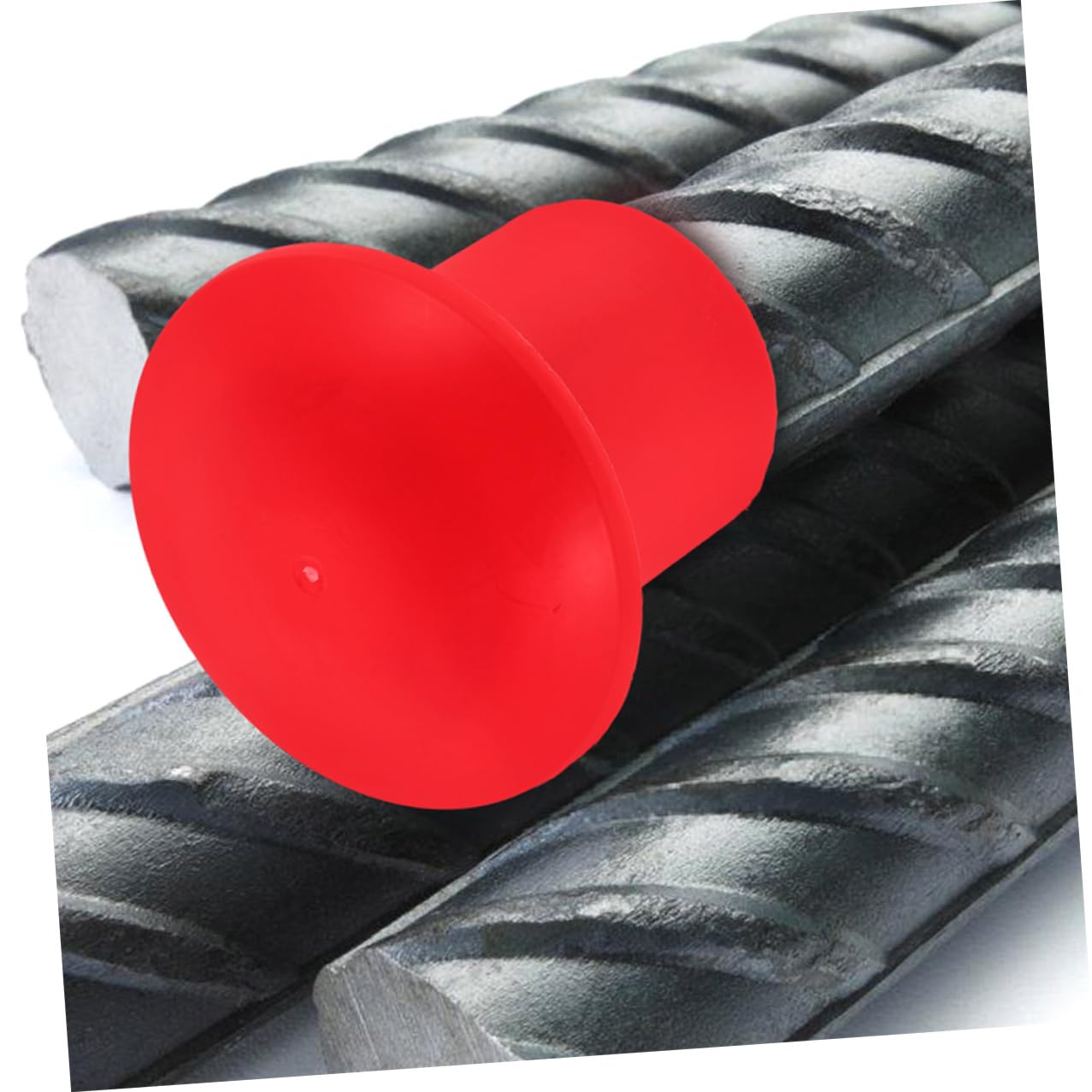 Cappucci di Protezione per Barre D'armatura in Pp Rosso 16-25mm, Tappi Terminali di Sicurezza a Fungo, Copriferro Riutilizzabili 50 Pezzi
