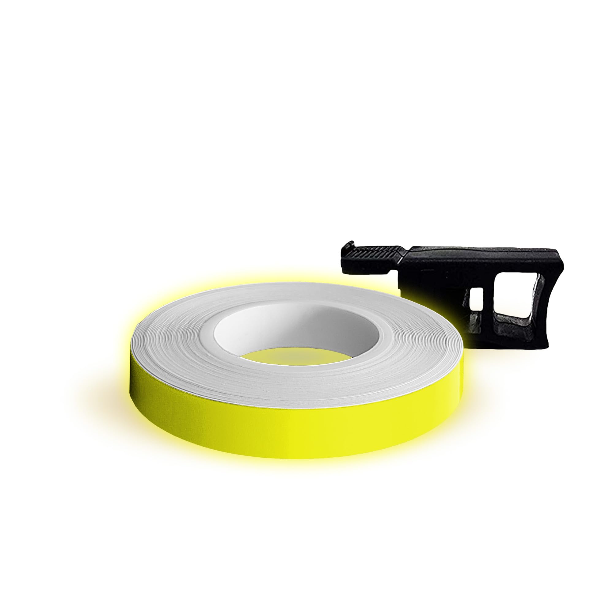 Quattroerre 10293 Neon Wheel Stripes with Applicator Tool, 7 mm x 6 mt, Yellow