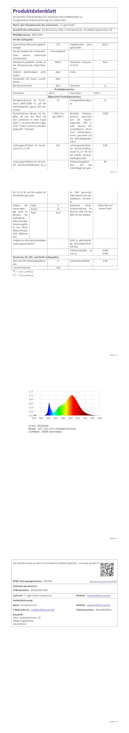 LICHT DISCOUNT LED Küchen Unterbauleuchte Lichtleiste Dimmbar warmweiß 850lm flach 90cm 12W Küchenbeleuchtung mit Sensor Unterschrankleuchte