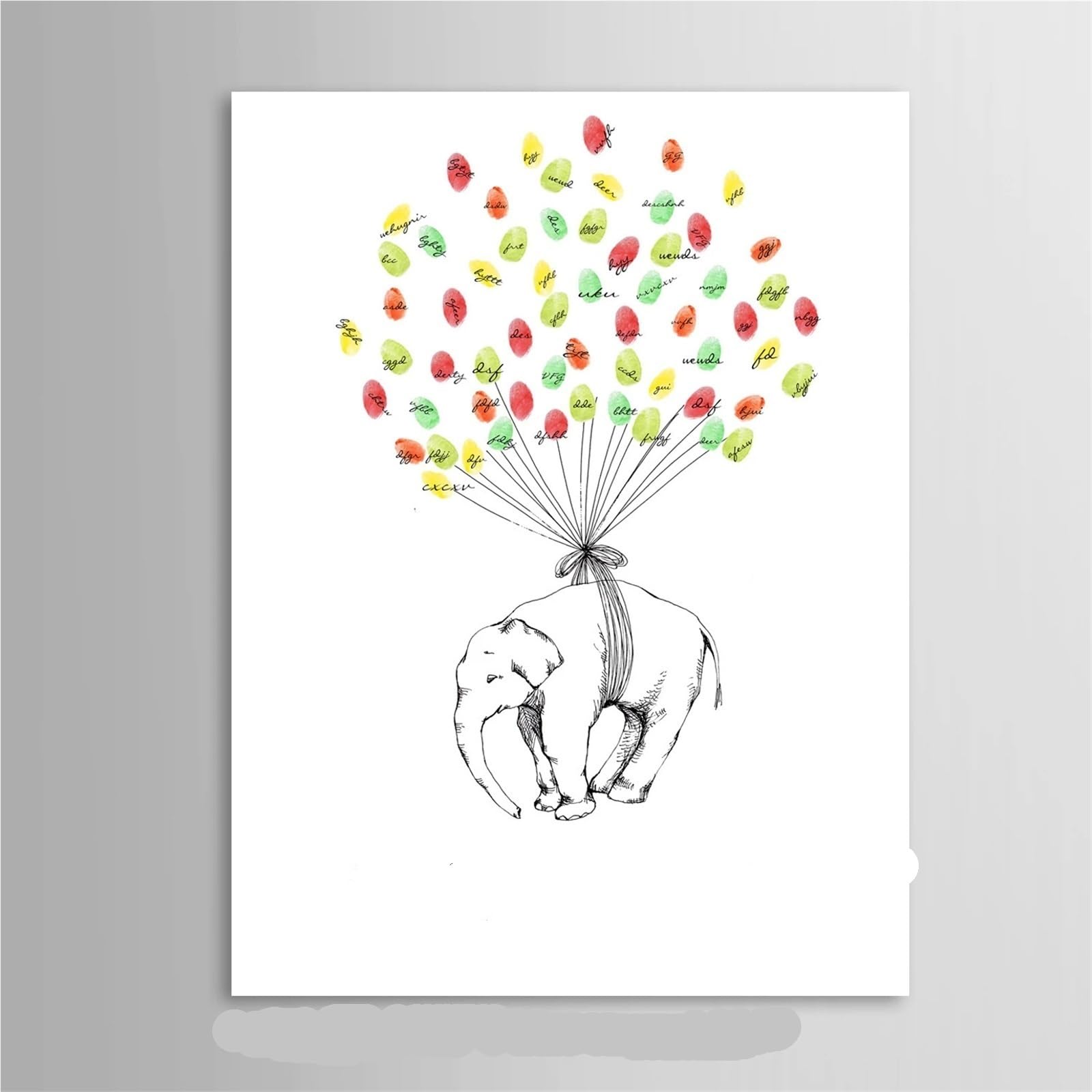 Fingerabdruck Hochzeit Gästebuch Fingerabdruck-Signatur-Gästebuch, Hochzeit, Partyzubehör, Fingerabdrücke, Baumdekorationsbücher Geeignet für Hochzeiten, Hochzeitsgeschenke(Color03,60x80cm 24x32inch)