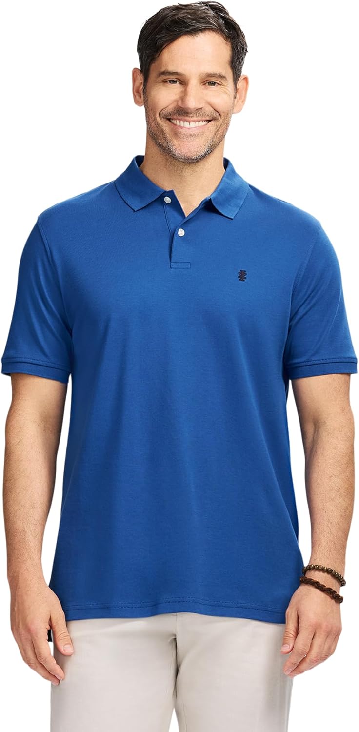 IZOD Men’s Short Sleeve Interlock Polo Shirt