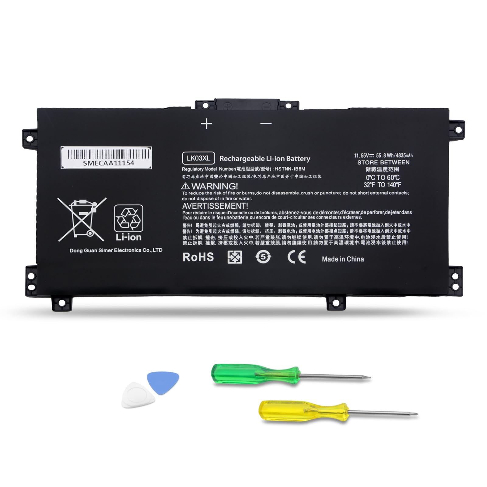 Photo 1 of JEIBAO LK03XL 916814-855 Battery Replacement for HP Envy x360 Convertible 17m-ae0xx 17-bw 17m-ae111dx 15m-bp1xx 15m-cn0xxx 15-cn0xxx 15m-cp0xxx 15m-cn0012dx 15m-cn0011dx l09281-855 11.55V/55.8WH