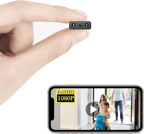 Cámara inalámbrica WiFi más pequeña, cámara de seguridad oculta HD1080P, grabación de video portátil, alimentación en vivo, monitor inteligente para