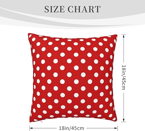 Miniatura 9 de ZGVDVZ Fundas de almohada de lunares rojos y blancos de 18 x 18 pulgadas, fundas de almohada para exteriores, fundas de almohada para sofá