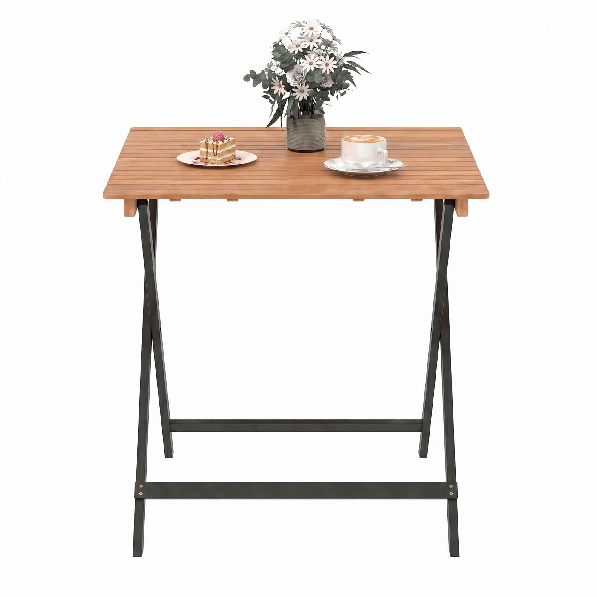 GIANTEX Table de Jardin Pliante en Bois d'Acacia