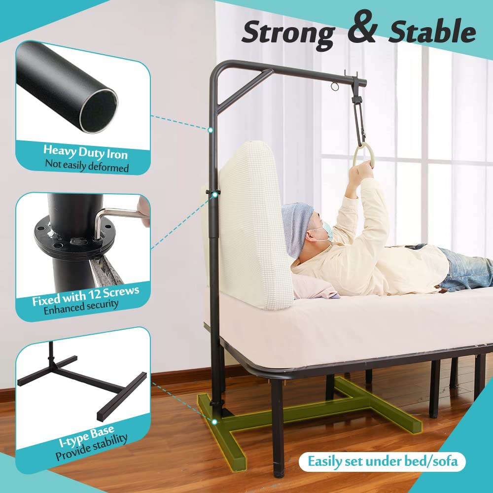 Overhead Trapeze Bar For Bed Mobility Aids Transfer Pole Stand Up
