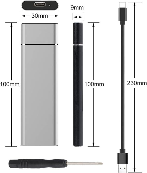 External SSD Mobile Data Storage SSD Ultra Thin External Portable Hard Disk 4TB External Hard Drive SSD USB 3.1 Shockproof Hard Disk Type C 500GGB / 1TB / 2TB / 4TB / 6TB / 8TB