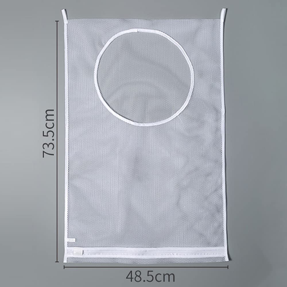 Bolsas de lavandería de malla para prendas delicadas, bolsas de lavado a máquina para almacenamiento de viaje, para colgar, color blanco