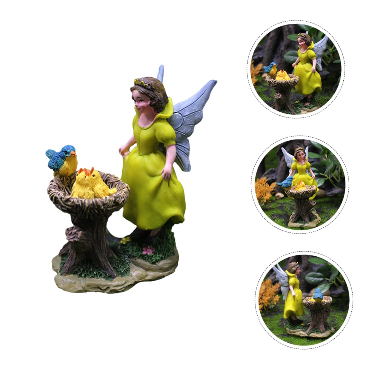 TOYANDONA 5 Piezas Adorno de Hada de Las Flores decoración Figurilla ángel pequeña Mini estatuilla de Hada de jardín Figura de Hadas Adorable Estatua de Hada estatuilla de Hadas Resina