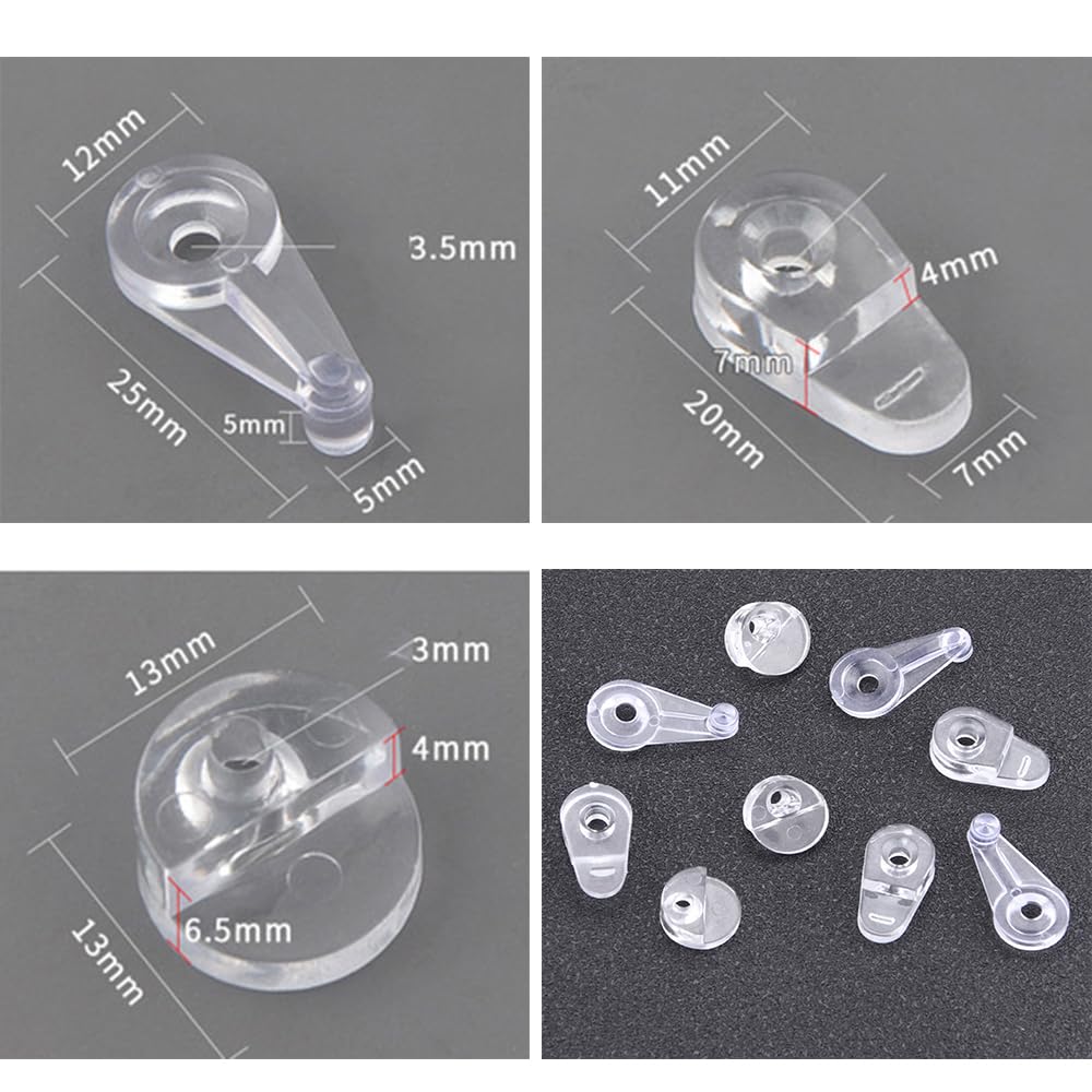 Adyoney 80 Pcs Glass Retainer Clips Kit – 4mm Brown Plastic Clips With Screws For Cabinet Doors, Mirrors