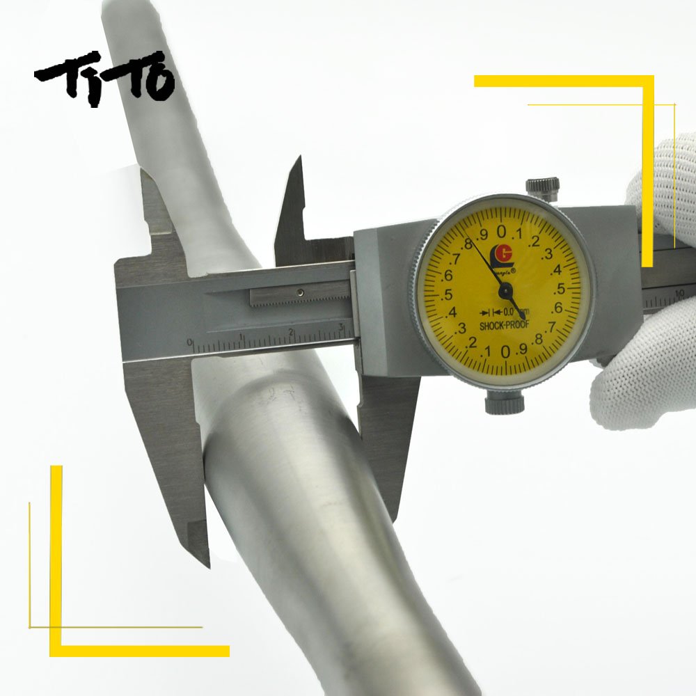 TiTo Titanium MTB Titan Fahrradlenker Flach 25,4/31,8 mm x 680/700/720/740 mm Fahrrad Lenker Mountain Road Bike Zubehö(680, 25,4)