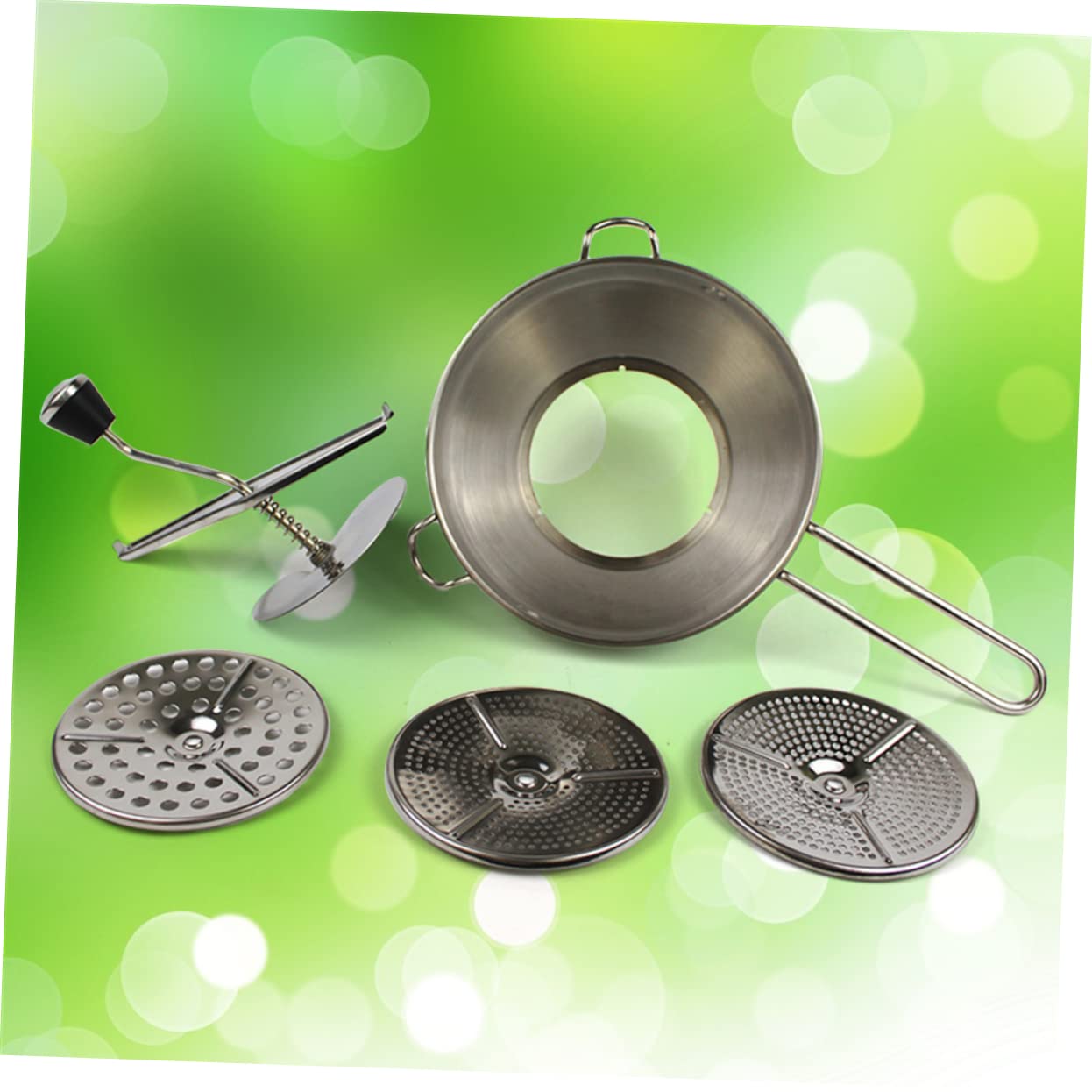 Garneck Fruit Food Blender Stainless Steel Strainer Jam Maker Baby Puree Maker Leakproof Easy to Clean Comfortable Grip