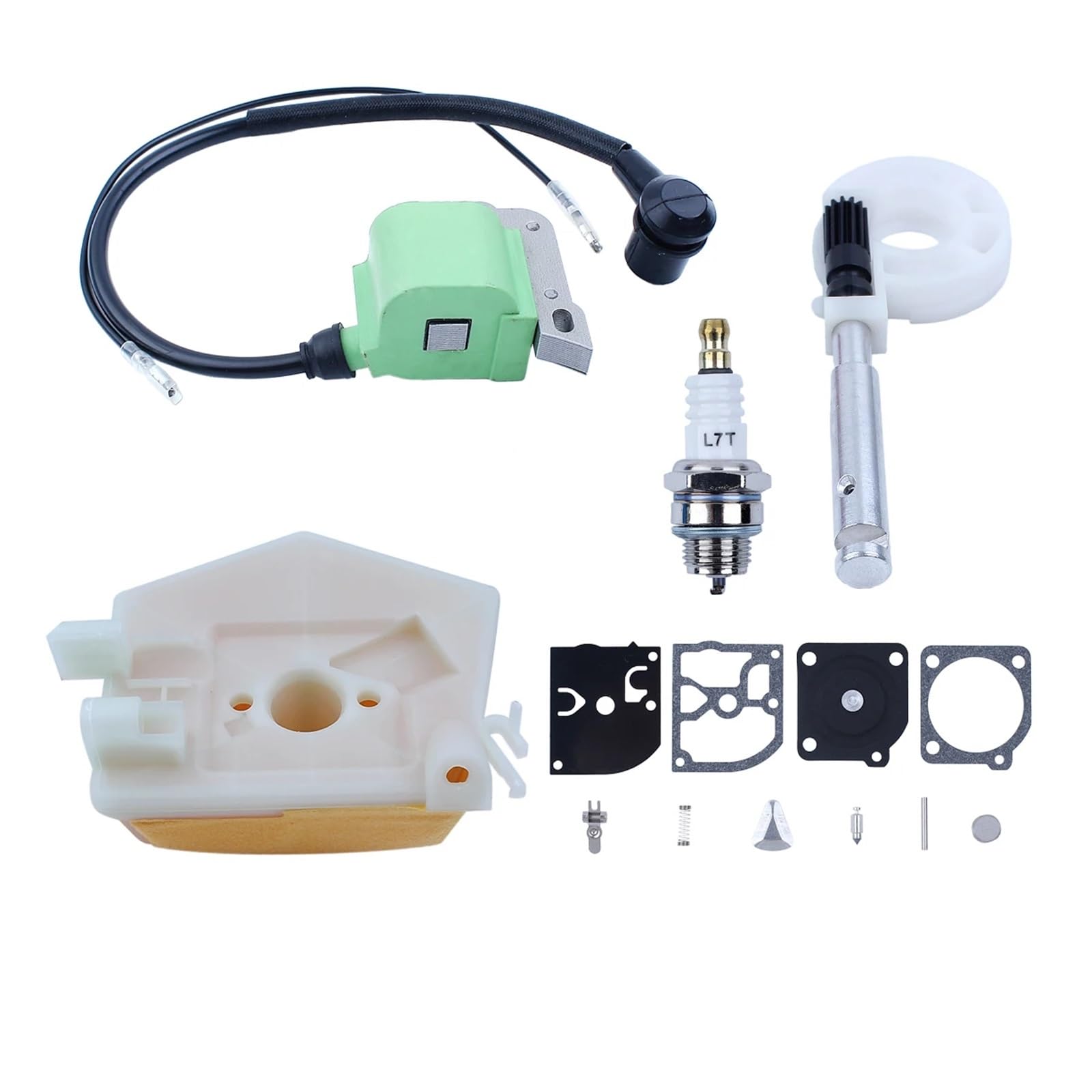 Kit de carburador bomba aceite filtro aire Magneto bobina encendido for Husqvarna 51 55 for motosierra Rancher 503898101