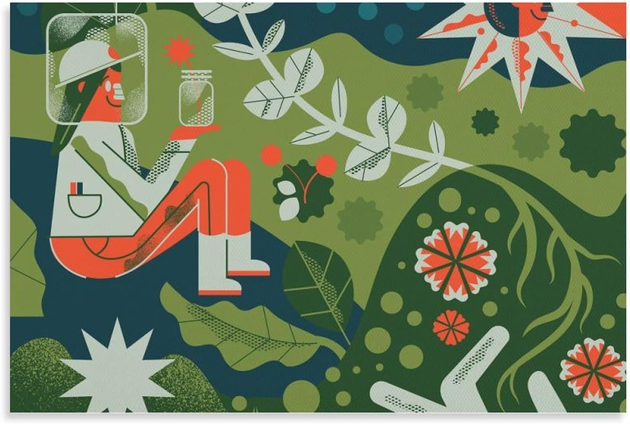 Posters for Room Aesthetic ADAM KOON Poster Frame Abstract Artwork Canvas Wall Art for Living Room Canvas Poster Wall Art Picture Prints Hanging Photo Gift Idea Decor Home Posters Artworks 08x12inch(2