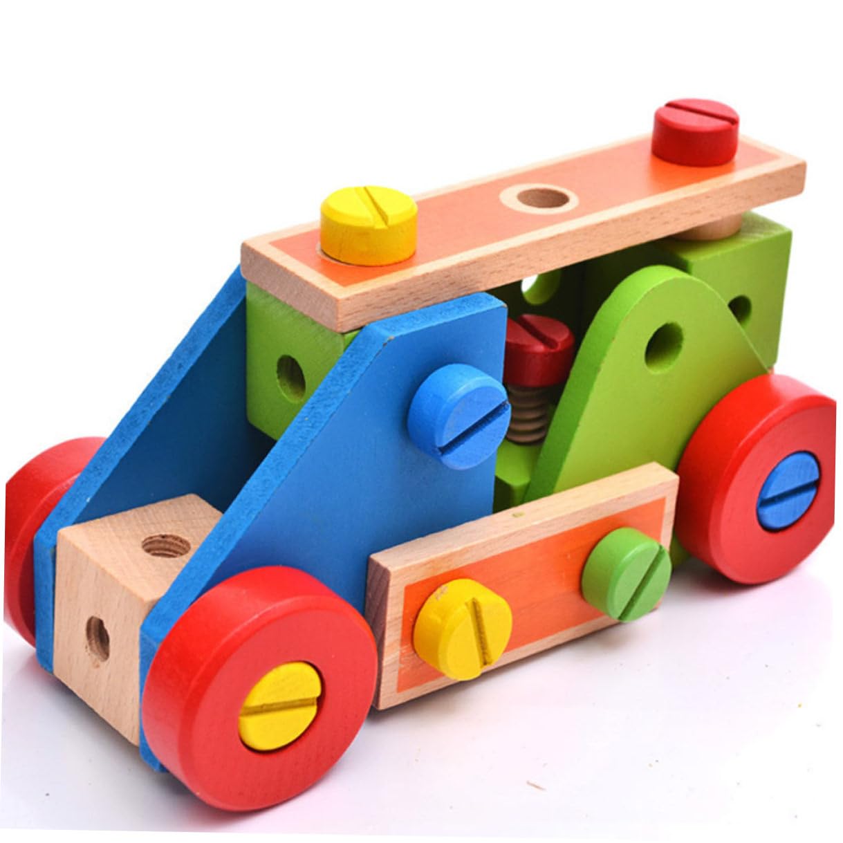Gatuida Bloques de Combinación Desmontables de Madera Juguete Educativo de Montaje con Tornillos para Desarrollo Intelectual para Actividades Familiares y Exteriores
