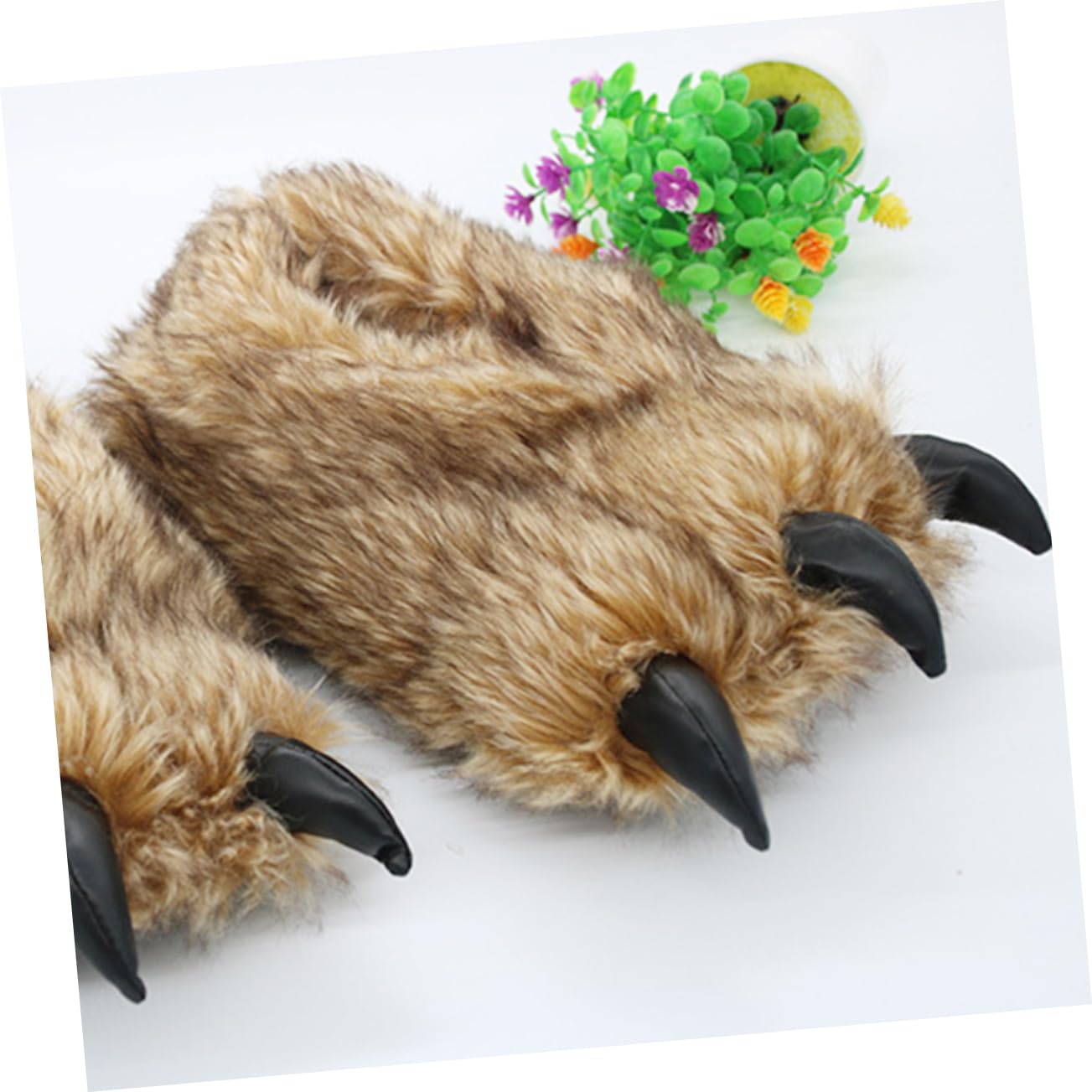 Pantofole ad artiglio d'orso ciabatte invernali ciabatte casa pantofole calde scarpe da per animali unisex di peluche unisex