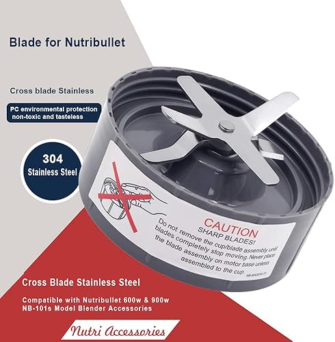 Miniatura 4 de Cuchilla extractora de repuesto apta para NutriBullet 600 W900 W Pro Serie de cuchillas extractoras para NutriBullet Blender Blade pieza de repuesto