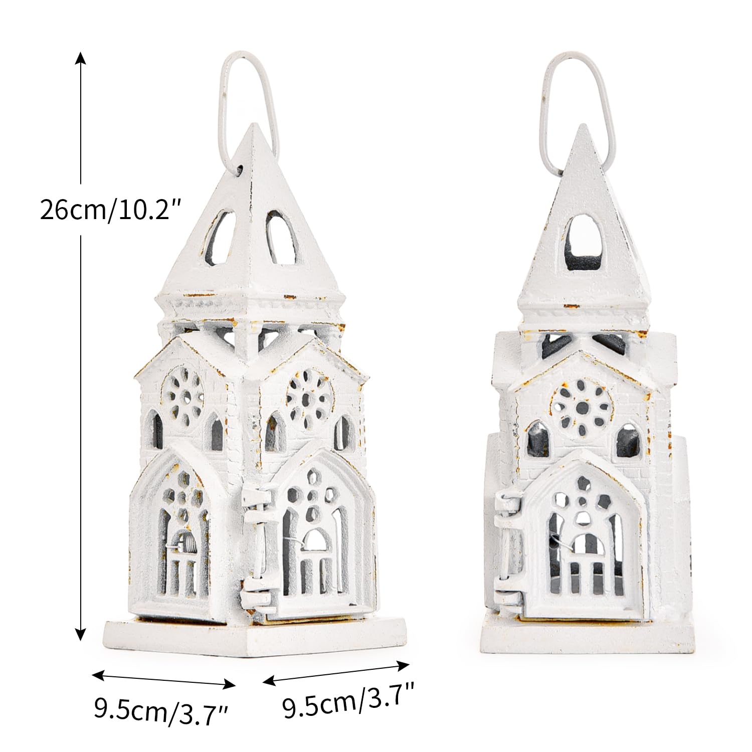 Amazon.com: Sungmor Cast Iron Church Lantern Candle Holder