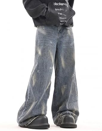 Amazon.com: Men's Baggy Vintage Jeans Y2k Hip Hop Skater