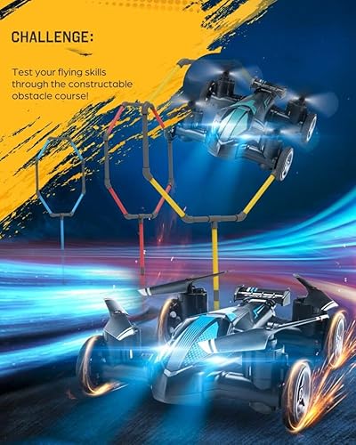 Miniatura 5 de Galvanox Drone RC Racing con kit de carrera de obstáculos, incluye 3 tamaños de aro para juego de competencia