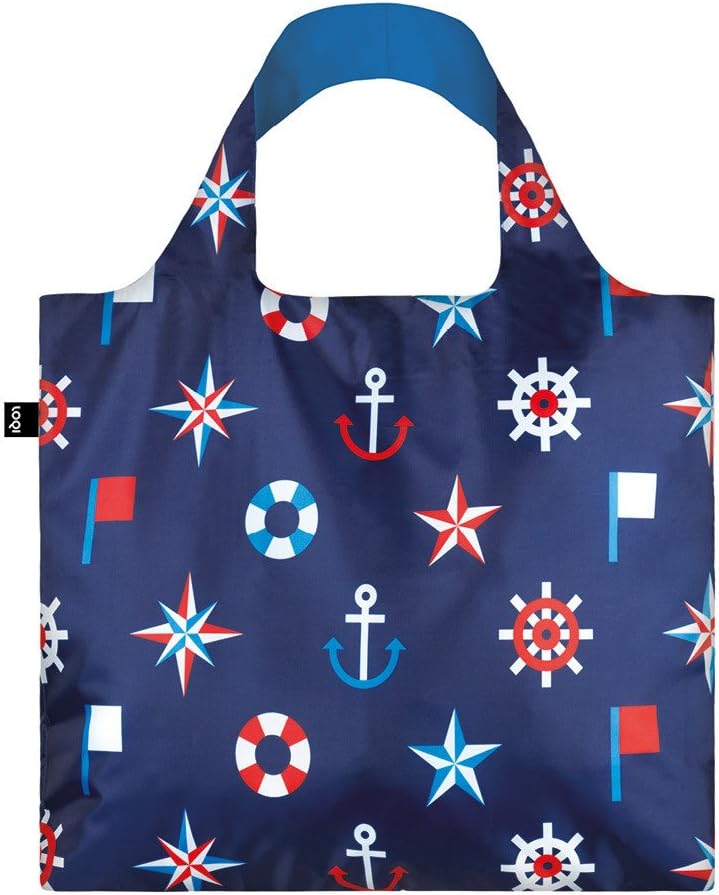 LOQIArtist Nautical Classic Canvas & Beach Tote Bag, 50 cm, 20 L, Multicolour, Multicolour, 50 cm, Canvas & Beach Tote Bag