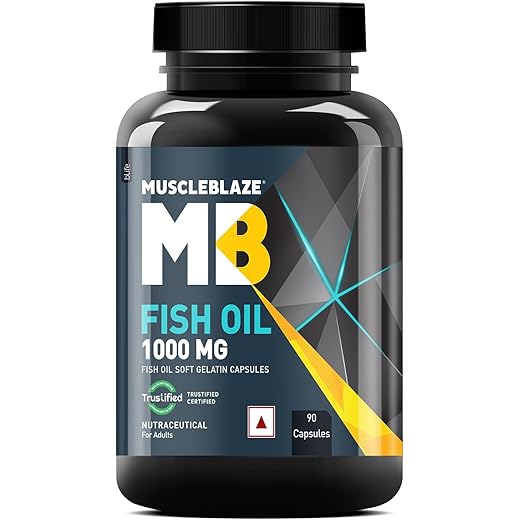 MuscleBlaze Omega 3 Capsules 90ct