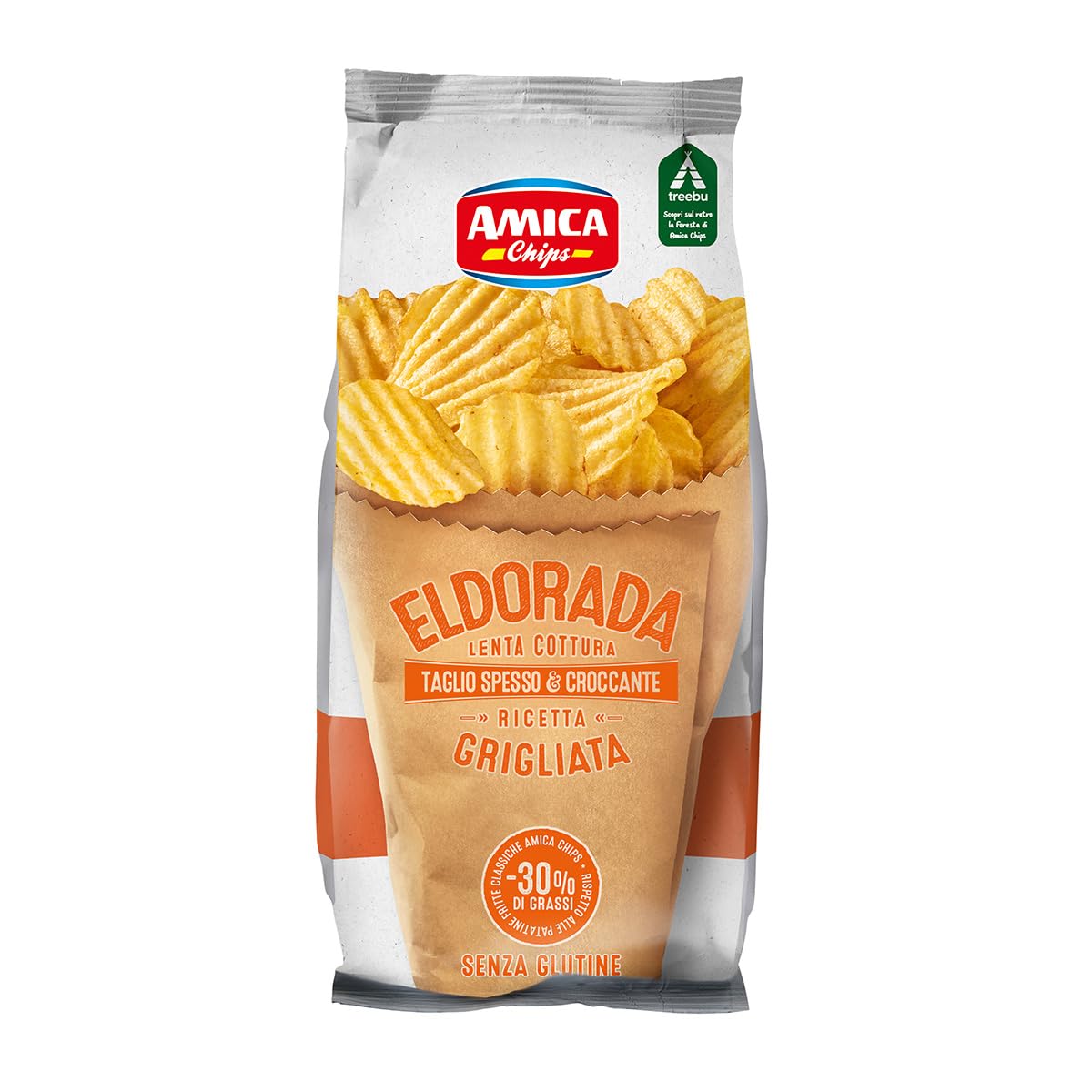 AMICA Chips - Eldorada Patatine Ricetta Grigliata, 15 Confezioni da 130g