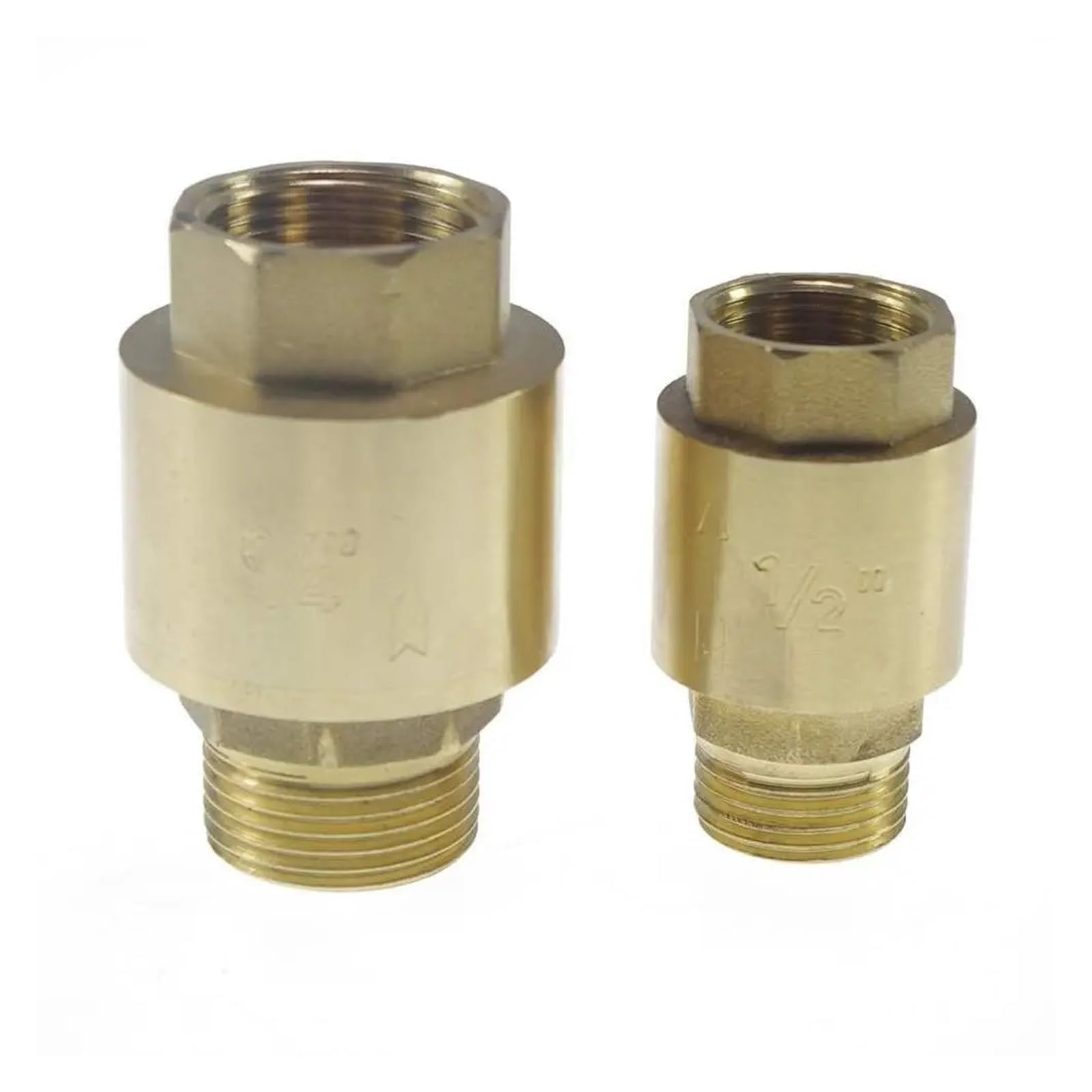 1 pz ottone 3/4 "femmina maschio BSPP filettato molla valvola di ritegno diritta verticale
