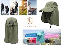 Vista 6 de LLmoway Sombrero de pesca con protección solar para hombre, mujer, niños, safari, de secado rápido