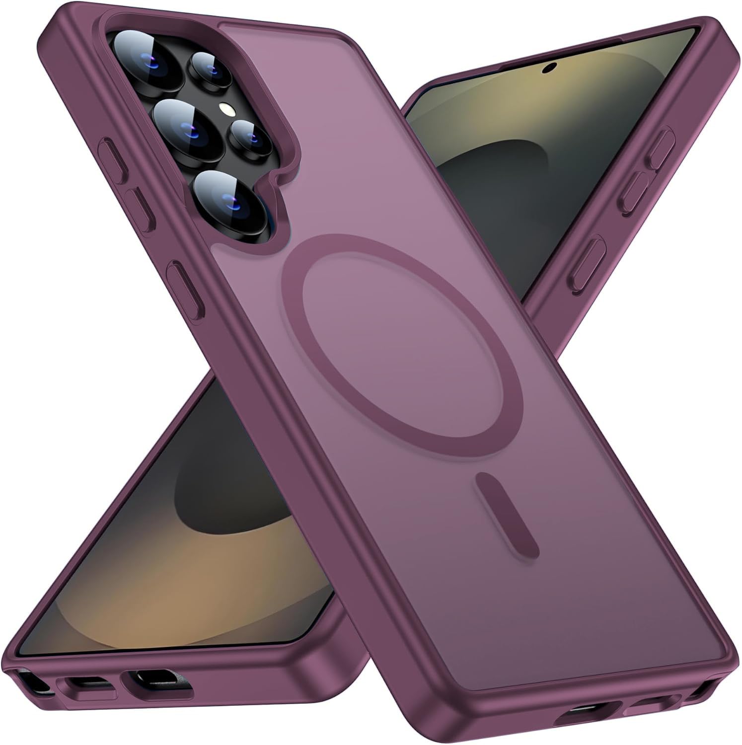 Elzzi Magnetic Magsafe Case for Samsung Galaxy A57 5G Cover, Compatible with MagSafe Translucent Matte Hard Lens Slim Shock-Resistant Protective Case, Matte Navy — Amazon image 32
