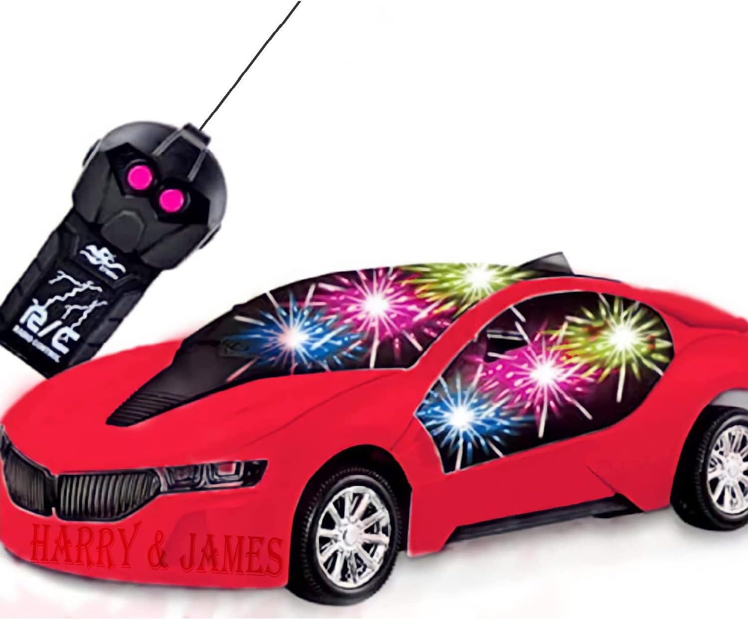 HARRY & JAMESยฎ Remote Controlled car, 2 Function Remote Control Car, Racing Car, Sports Car, New Model RC Car, Remote car for Kids Boys & Girls (Multi Color & Multi Design)