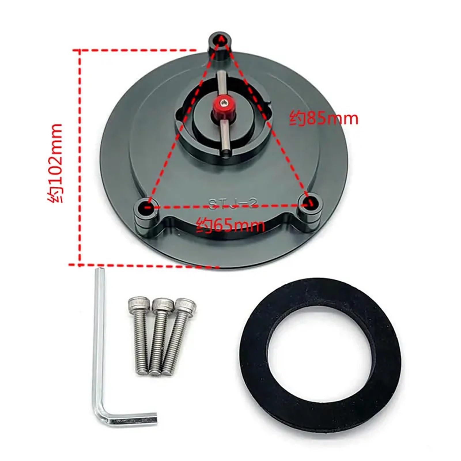 Tappo Serbatoio Coperchio Adatto per Yamaha R1 R25 R15 FZ1 FZ6 FZ6R FJR1300 Tappo serbatoio carburante per moto(Gray and Red)