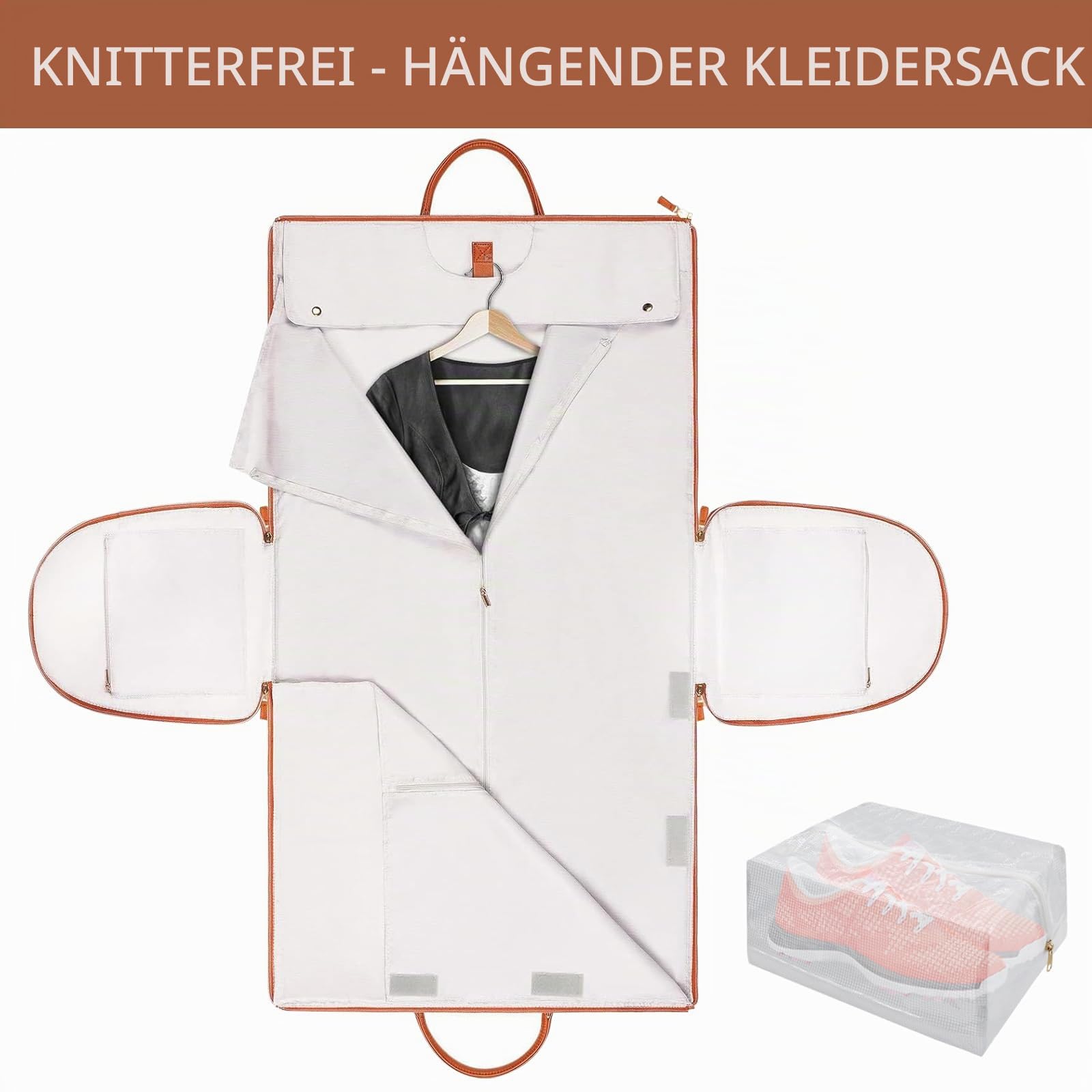 Faltbare Reisetasche - Reisetaschen Faltbar, Foldy Bag, Duffle-Tasche für Kleidungsstücke, Hohe Kapazität Falten Anzug Gepäck Reisetasche Frauen, Wasserdichter Reisetaschen (Schwarz)