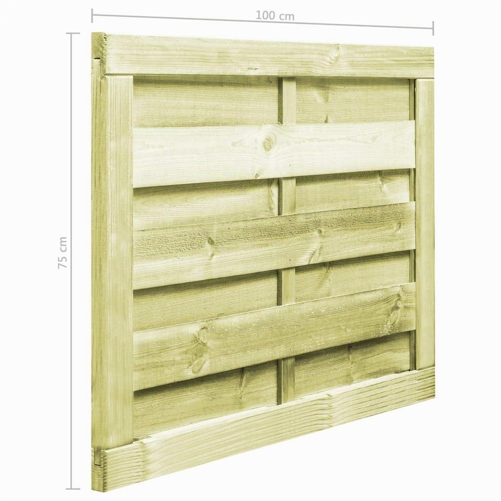 vidaXL Puerta de Jardín Cercado Entrada Verja Impregnada Patio Cobertizo de Almacenamiento Herramientas Guardar Leña 100x75cm Madera Pino