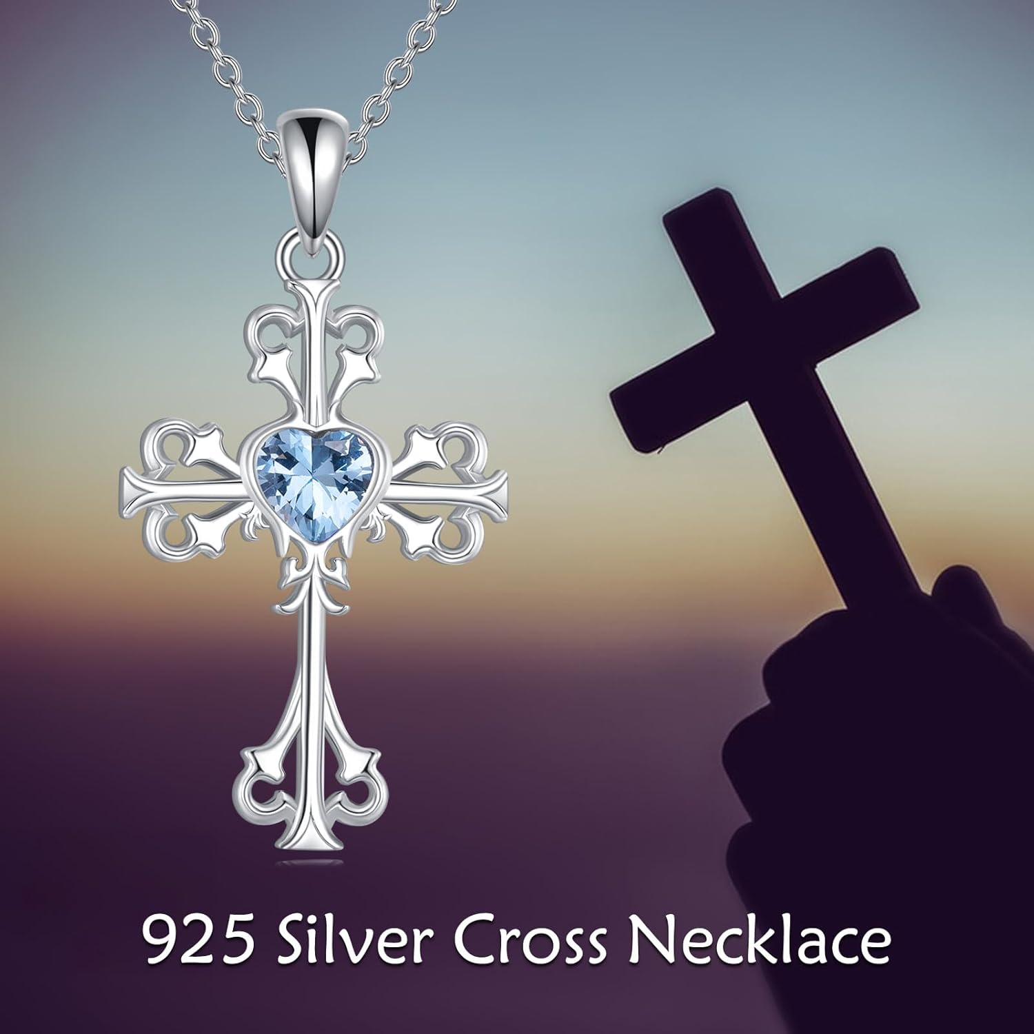 Celtic Cross Necklace for Women Cross Pendant 925 Sterling Silver Faith Celtic Knot Jewelry Gift - Image 6