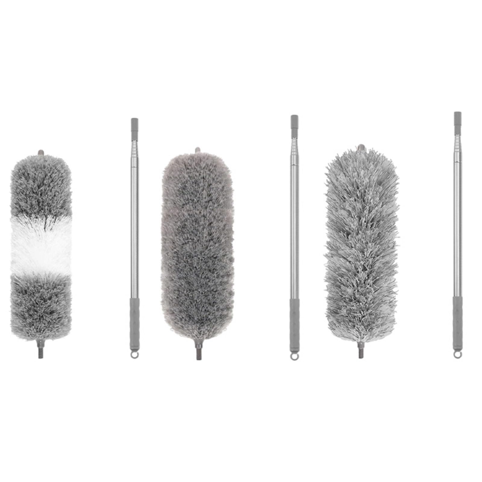 Duster Microfiber Feather Duster Extendable with Extra Long Pole Bendable Head Handle Dusters for Cleaning Ceiling Cars(Wgs 280cm 3pcs)