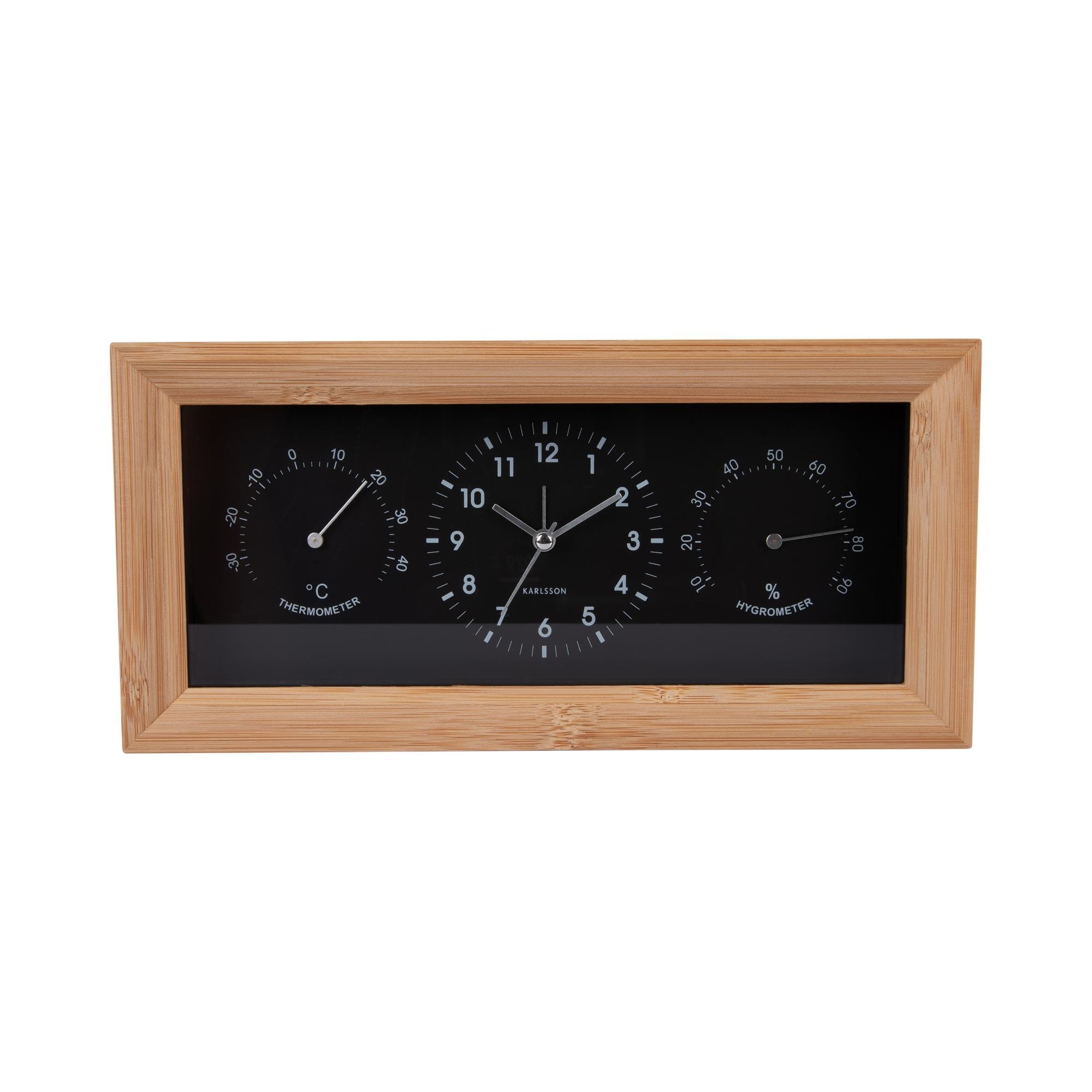 Karlsson Alarm Clock Neat Rectangle - Black (KA5925BK)