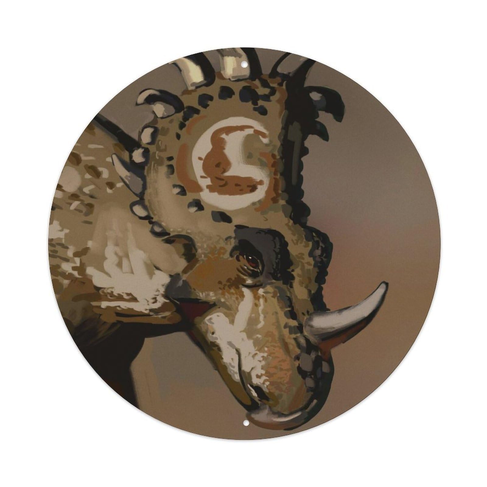 Dinosaur Yehuecauhceratops Extinct Animals Metal Tin Sign