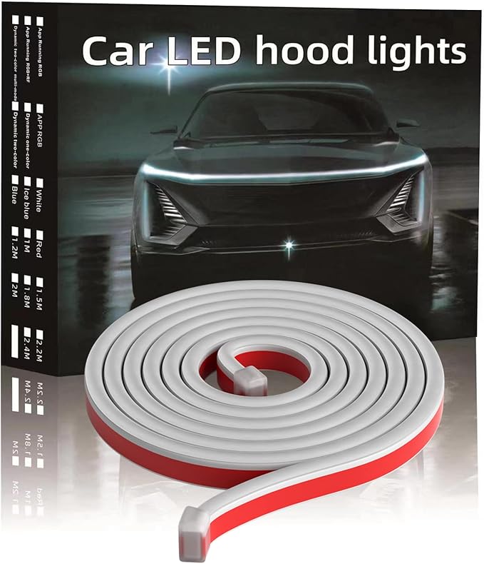 Flexible Car Hood Light Strip, 71 Inches Dynamic LED Daytime Running