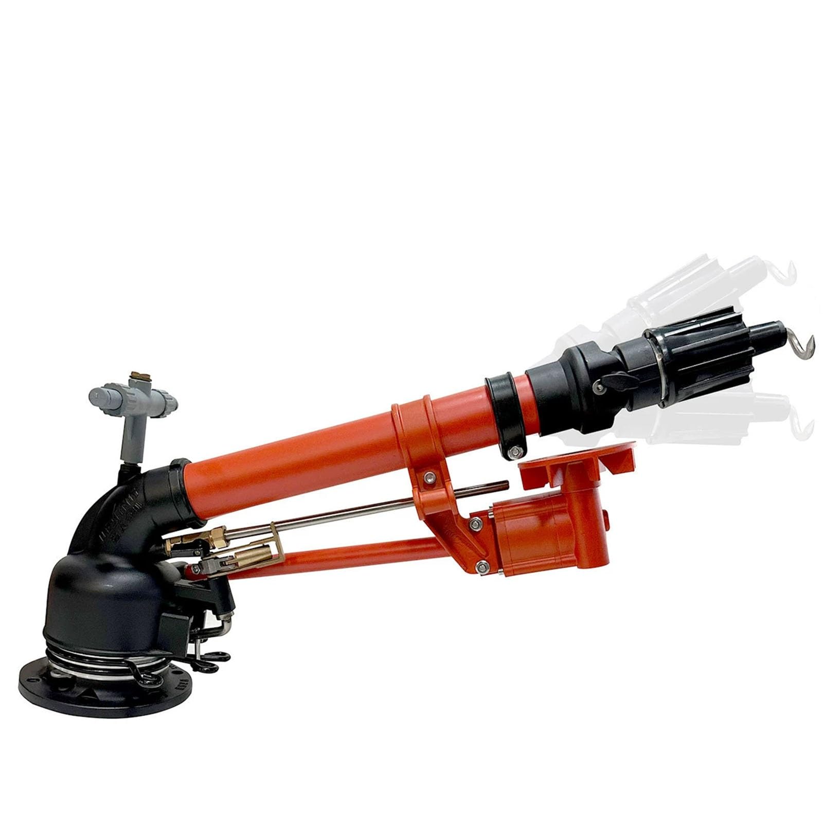 Cañón Rotativo 40/50 mm para Riego de Alto Caudal | 40 mm: 2–6 bar y 7–56 m³/h; 50 mm: 2–8 bar y 12,9–100 m³/h para sistemas compatibles.(40mm/1.5in)