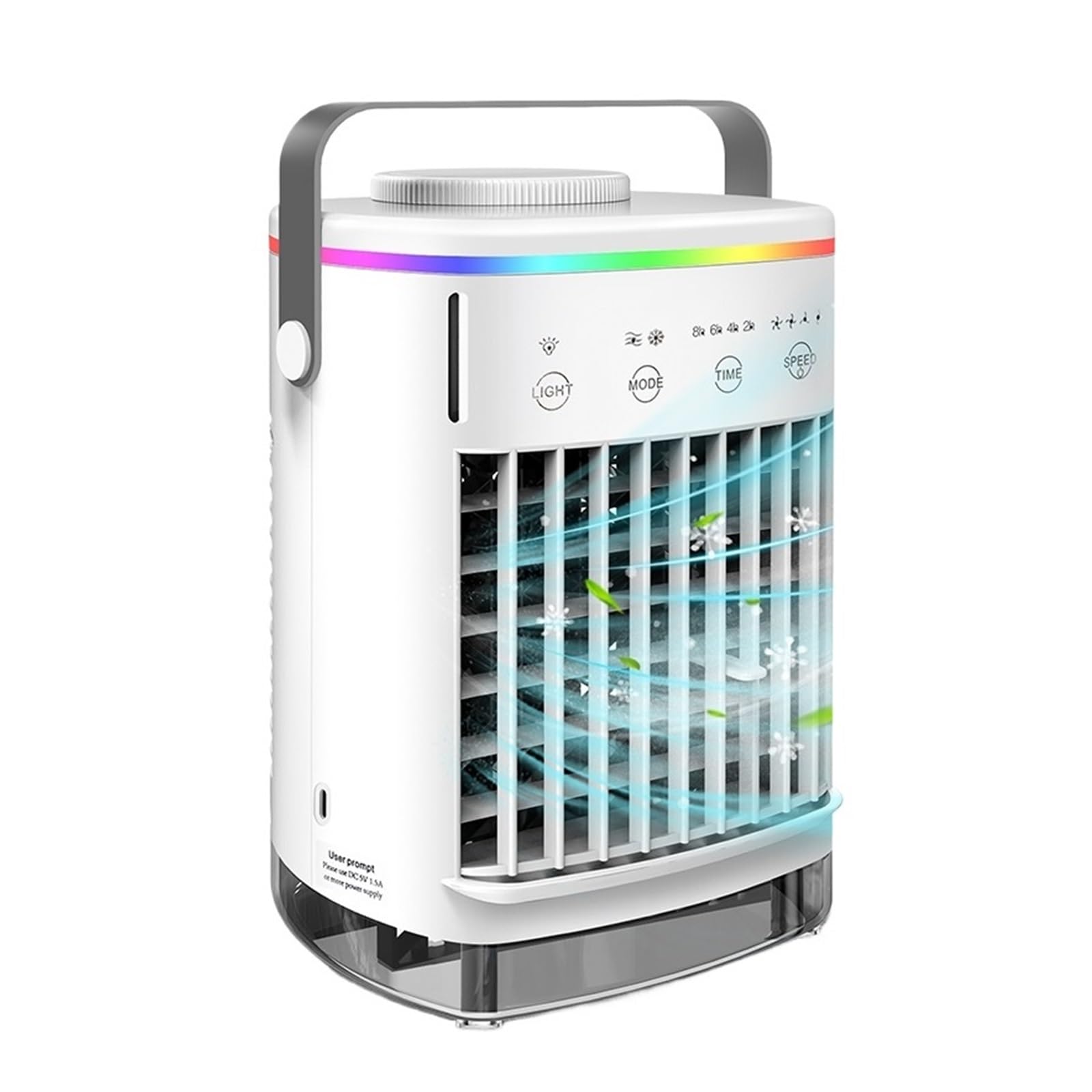 Cczrd One Color Mini Air Conditioner Cooler Fan Water Cooling Conditioning For Room Office Mobile Portable For Cars Airflow Comfort Refreshing Breeze