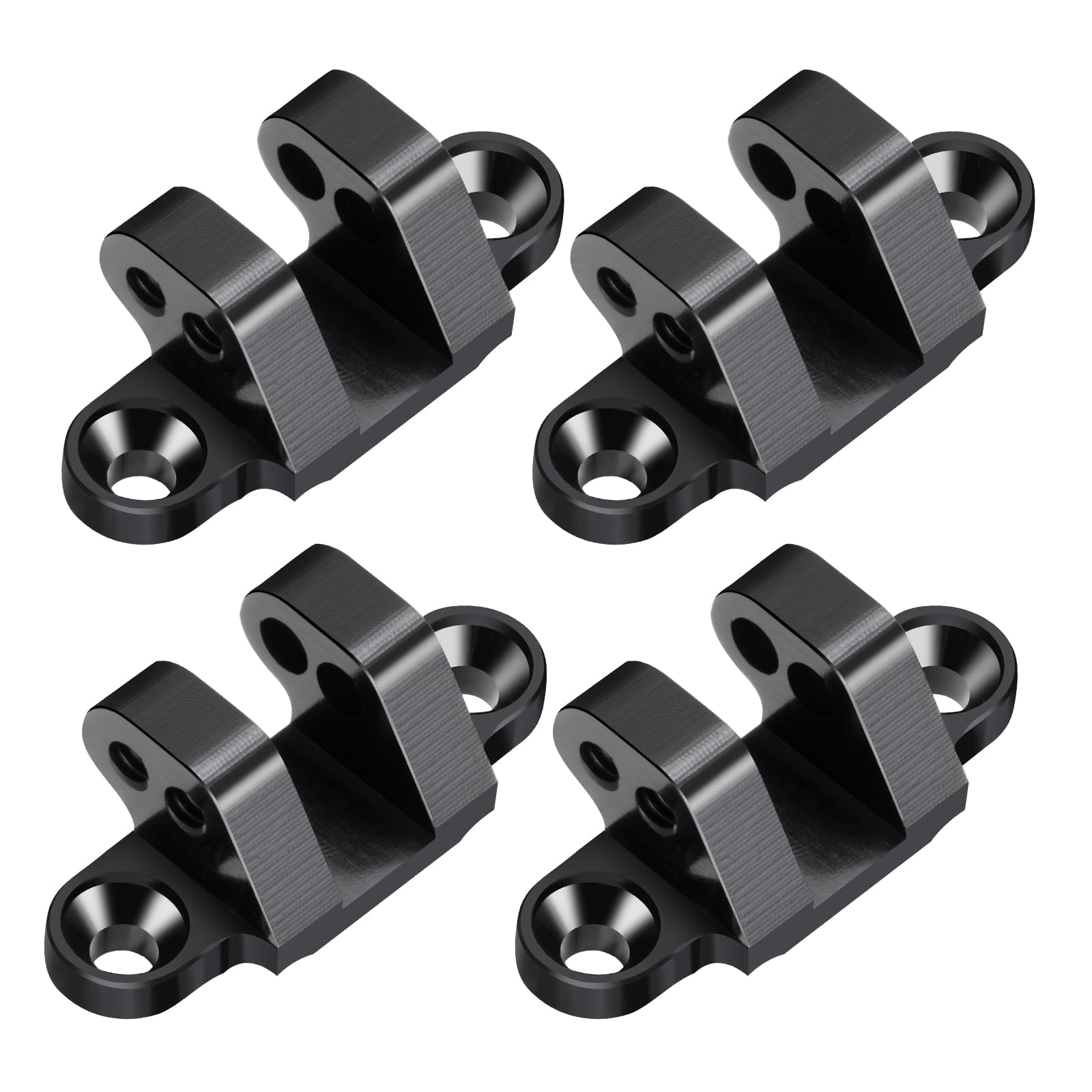 RCHUBAM 1/18 RC Shock Absorber Mount Set 4PCS Adjustable Aluminum Lower Shock Mount Kit Compatible with 1/18 LOSI Mini LMT Monster Truck Absorber Upgrades